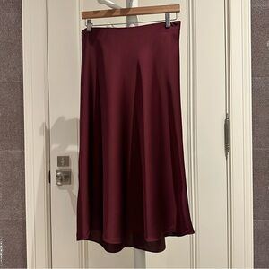NWT J. Crew pull-on slip skirt (medium, vintage burgundy)